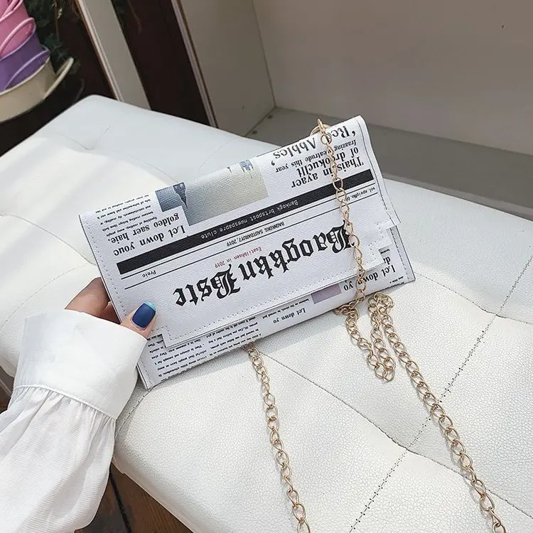 

Metal chain shoulder luxury pear evening cluth bags for women evening clutch bags clutch purse leather, White