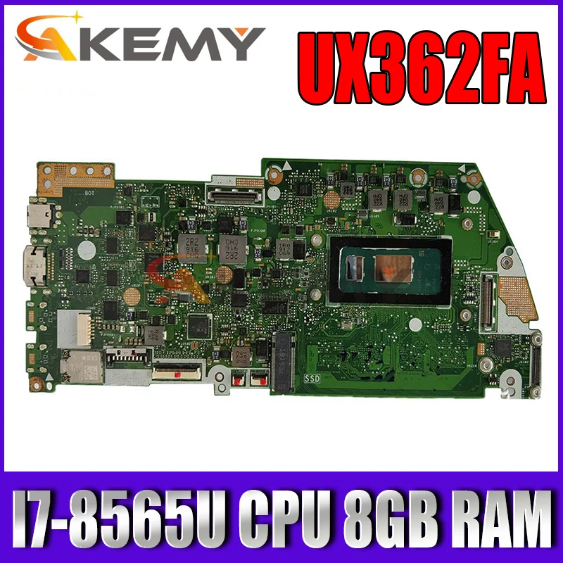

AKemy UX362FA original mainboard I7-8565U CPU 8GB RAM For ASUS UX362FA-EL142T ZenBook Flip UX362 laptop mainboard motherboard