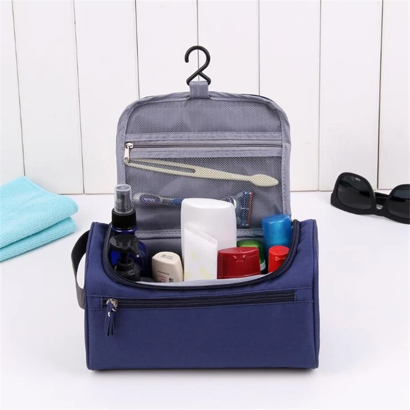 

Custom Women Waterproof Travel Makeup Bag Men Toiletry Bag with Hanging Hook, Customized