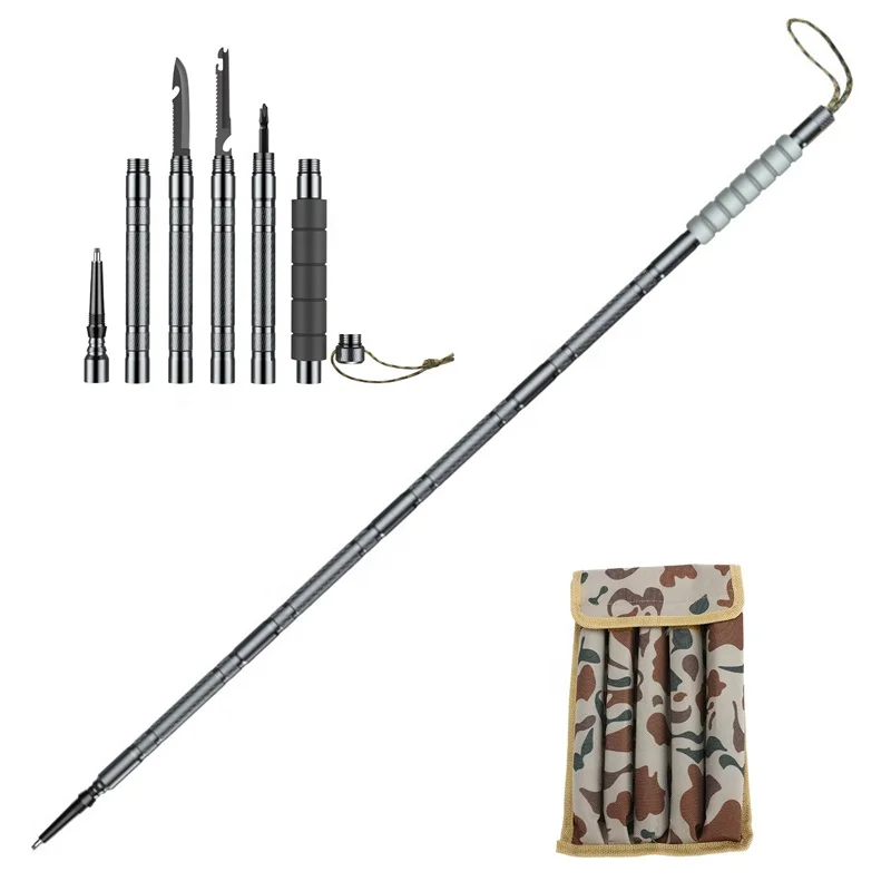 

Trekking Pole Walking Sticks Multifunctional Folding Ultralight Quick Lock Hiking Pole Outdoor Camping Hiking Stick