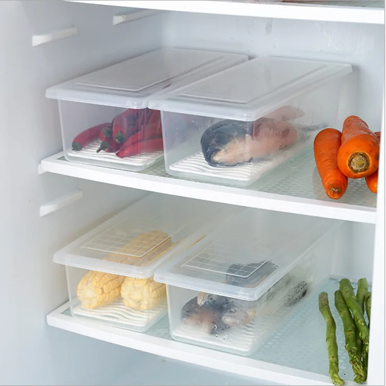 

Refrigerator Draining Rectangular Sealed Transparent Plastic Storage Tank Transparent Food Storage Box