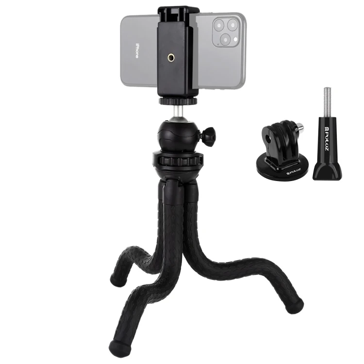 

Dropshipping PULUZ Mini Octopus Flexible Tripod Holder With Phone Clamp Mount Adapter Long Screw for SLR Cameras,