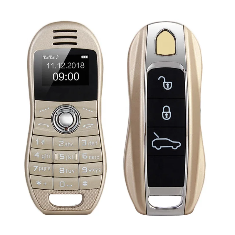 

Cheap price dual sim card dual standby Car key shape finger size mini small phone