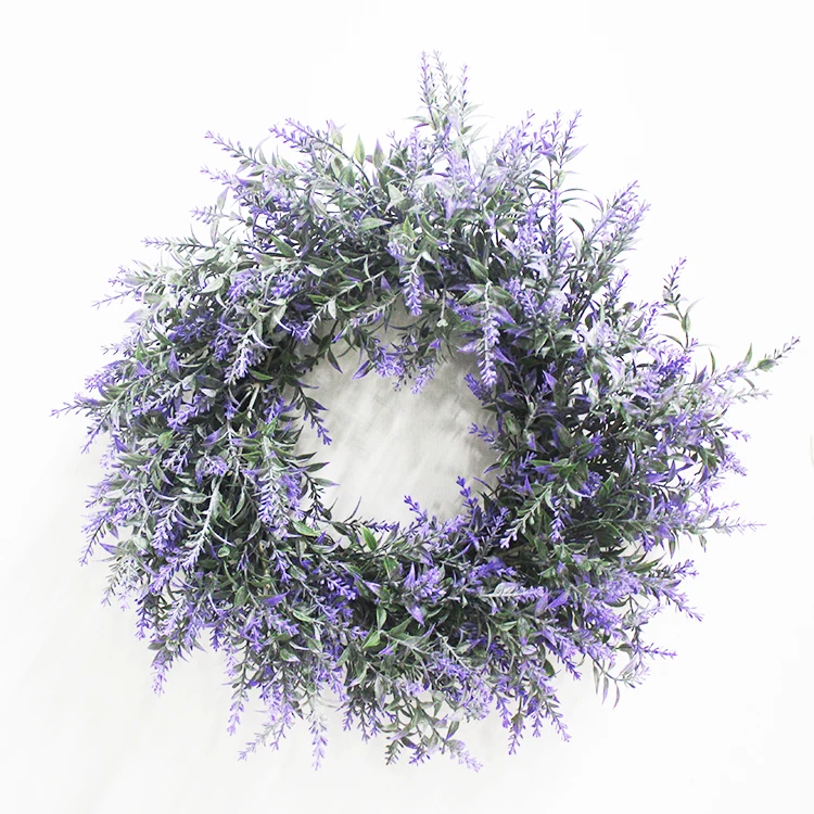 

16inch/18inch/20inch China factory high quality artificial lavender wreath for front door HOME decor spring artificial wreath, Yellow,pink,purple and other customized...