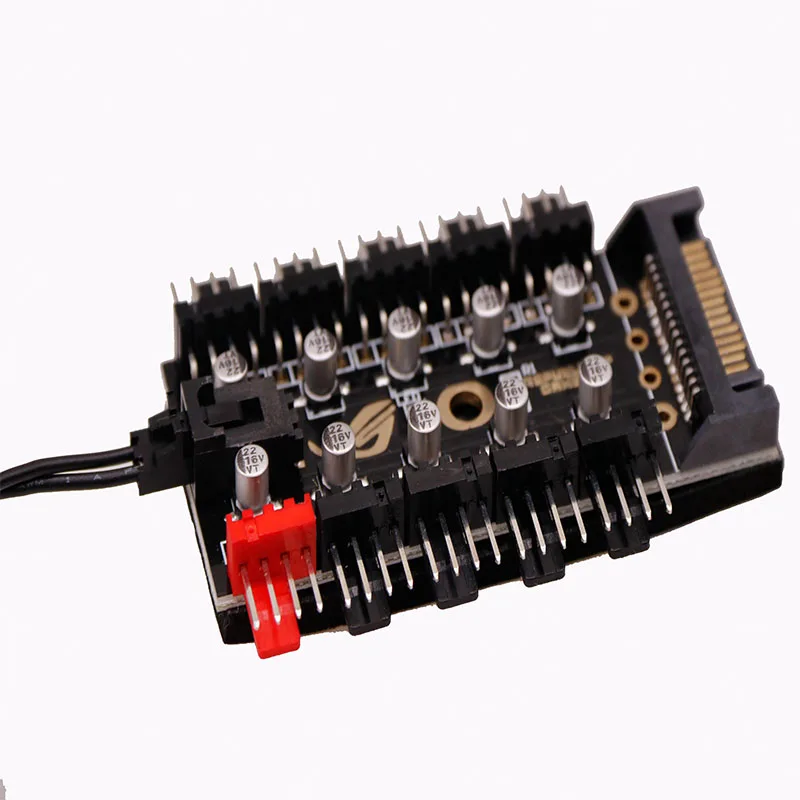 

ST 10 Way Motherboard 4Pin PWM hub and extension link cable Adapter Splitter Cooling Fan 12V Power Socket Adapter
