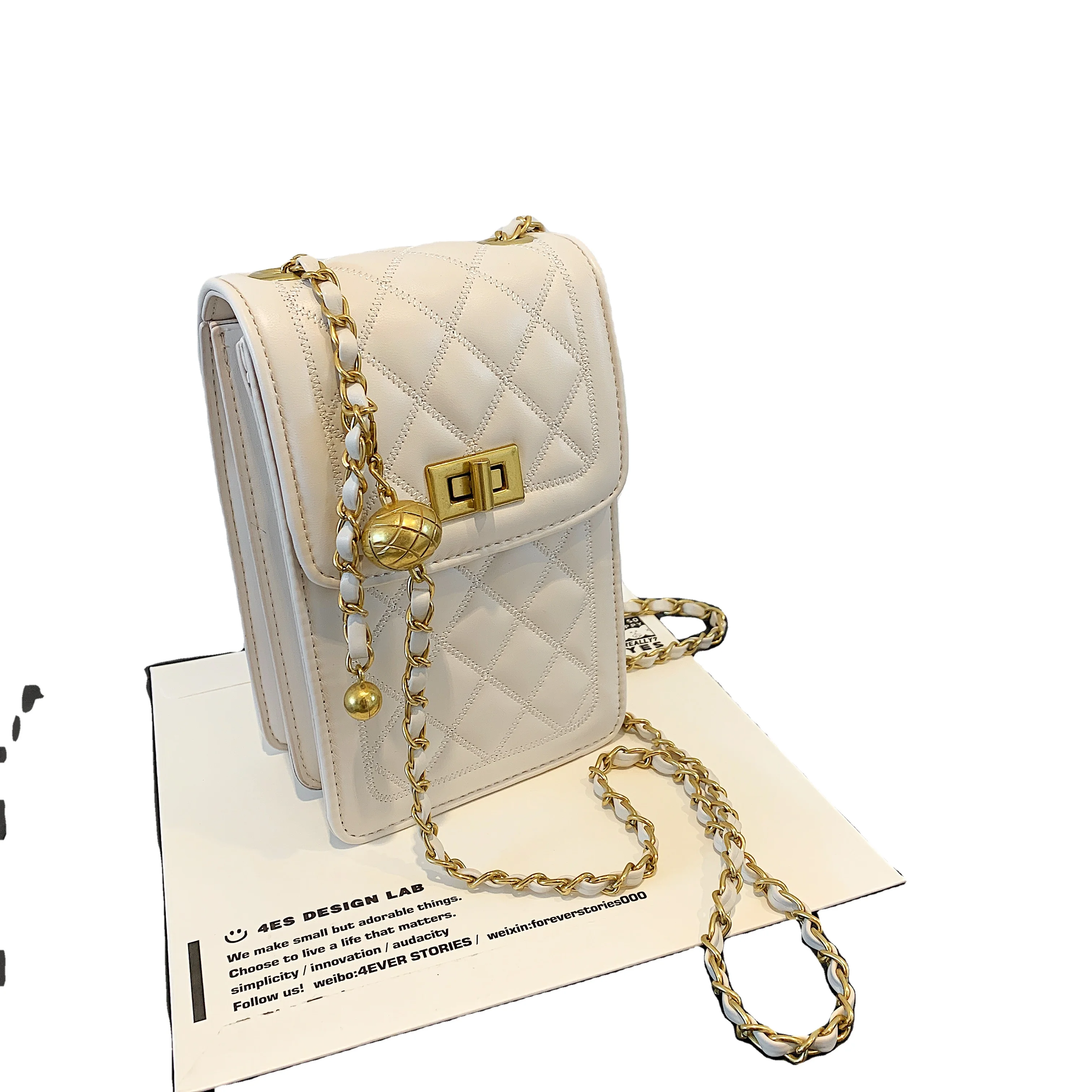 

Mini Mobile Phone Bag chain pu jelly shoulder crossbody bag, 4color