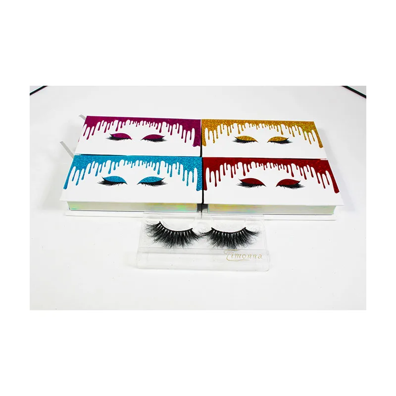 

Free Sample Package Box Custom Mink Eyelashes Private Label Lashes3d Wholesale Vendor Fur Hand Made Black Cotton Stalk