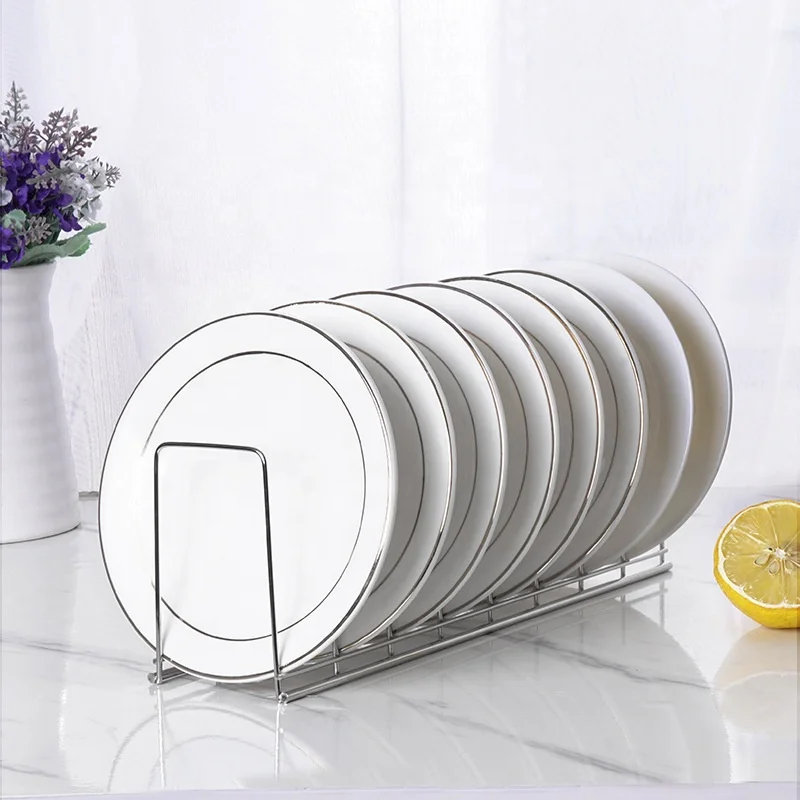 

Kitchen Sink Stainless Steel Dish Rack Dish Drying Holder Rack Plate Storage Plate Rack Drying Metal Bowl Shelf