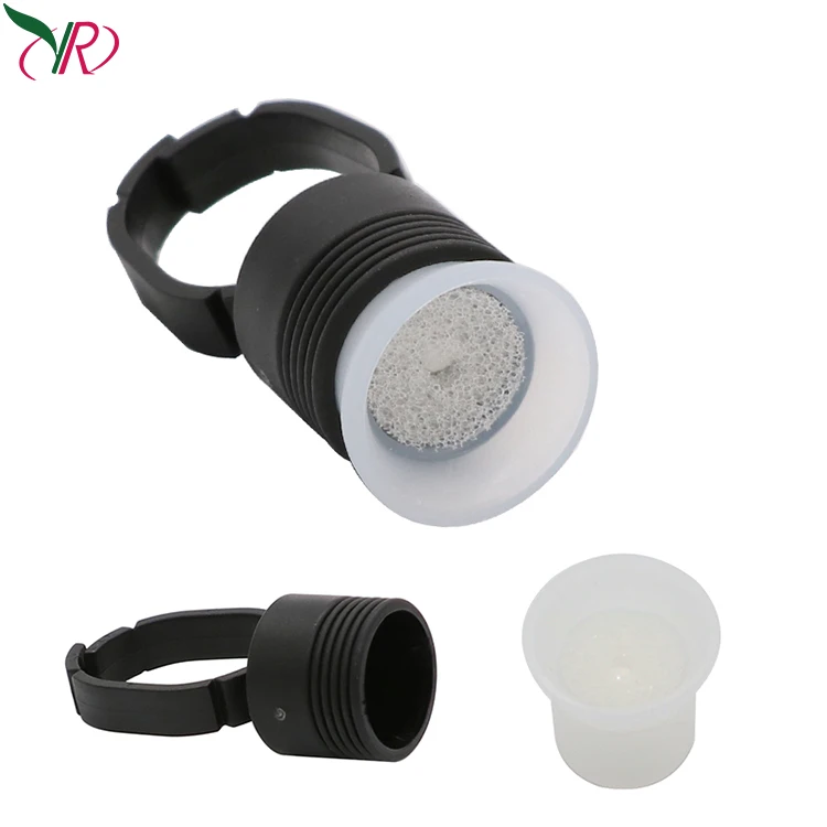 

Disposable Tattoo Ink Cup with Sponge Single Package Plastic Ink Holder Cups Wholesale 100 pcs, Black