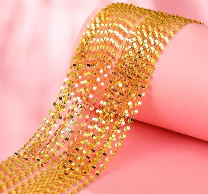 

Luxury Fashion AU750 Solid Pure 18K Gold Chain Necklace Jewelry Accessories Women Ladies Bridal Engagement Wedding Necklaces