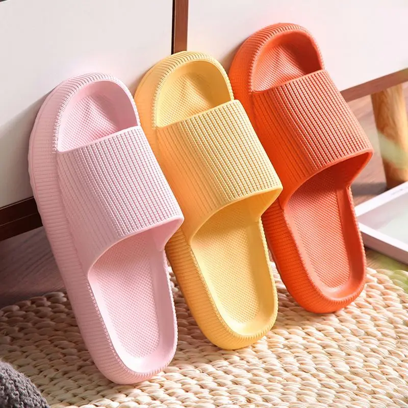 

2021 Candy Color Summer Slippers Soft Footwear Bath Room Slippers Custom House Slippers, Picture