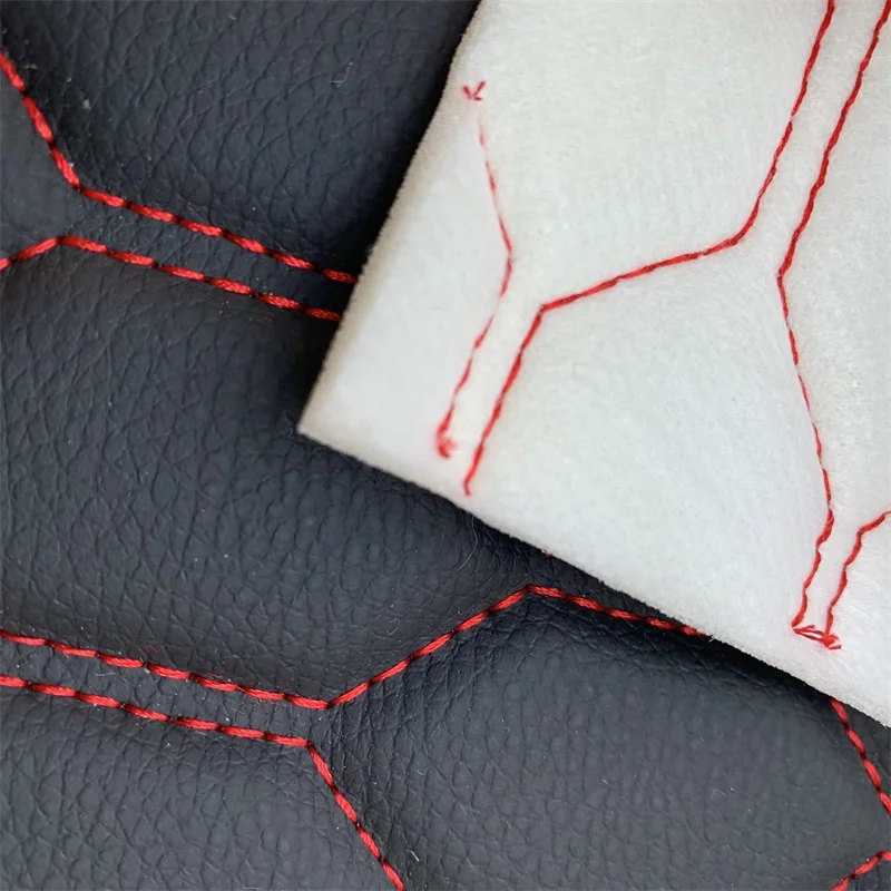 
150CM Embroidery Quilted Diamond Stitching Leather 4.0MM polyurethane Foam For Car Seat Cover PVC Synthetic Leather 