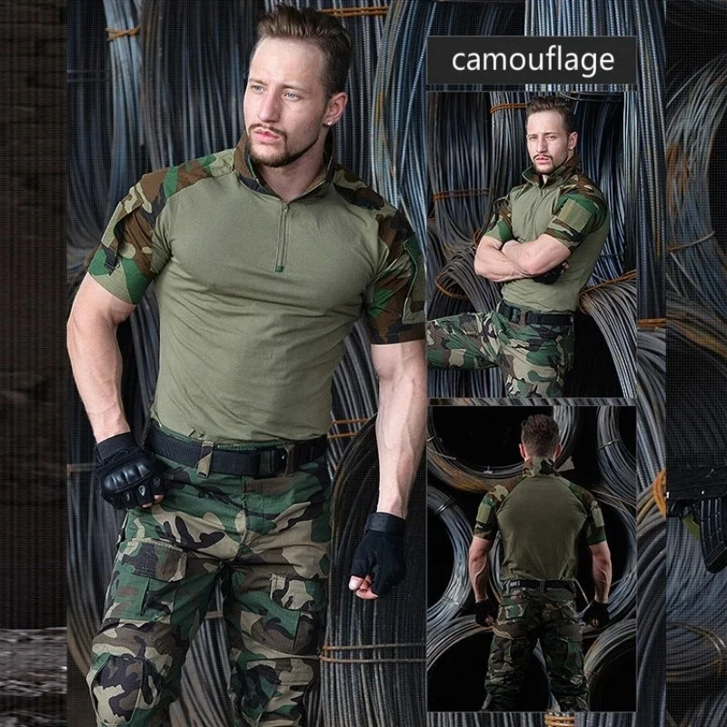 

G2 G3 Frog Combat Suit Military camouflage suits Tactical shirt with Knee Elbow Pad combat frog suits, 4colours