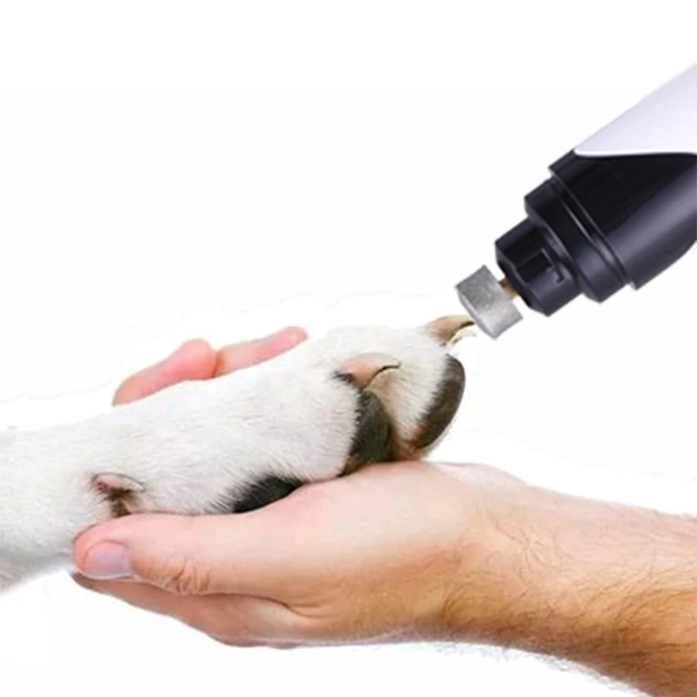 

Free Shipping Pet Dog Puppy Cat Paw Claw Electric Grinder Nail Grinder Rechargeable Grooming Trimmer, White