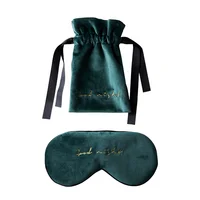 

New Design Luxury Wholesale Sleepmask Velvet Silk Eyemask Eye Mask For Sleeping With Pouch