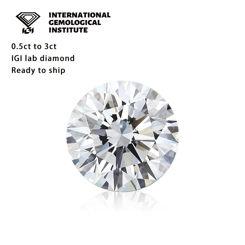 

Starsgem 0.5ct 1ct 2ct 3ct White Free Fire De Laboratorio Diamante China Created IGI Certified Loose HPHT CVD Lab Grown Diamond