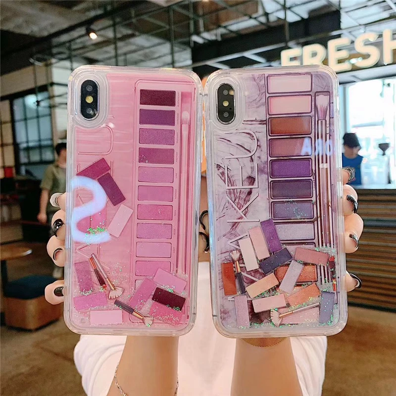 

cute palette 3d quicksand silicone phone case for iphone 8 plus,for iphone 11 3d phone cases bulk