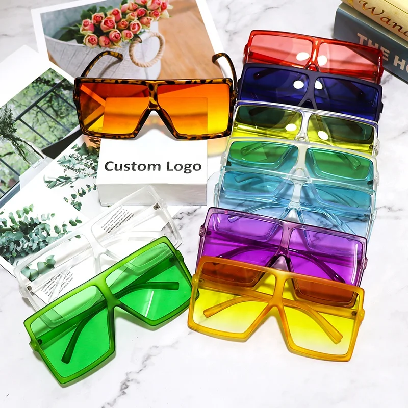 

Oversize Women Sunglasses Big Frame Gradient Lens Brand Designer Female Retro De Sol Mujer Super Hot Uv400 Sunglasses, Custom colors