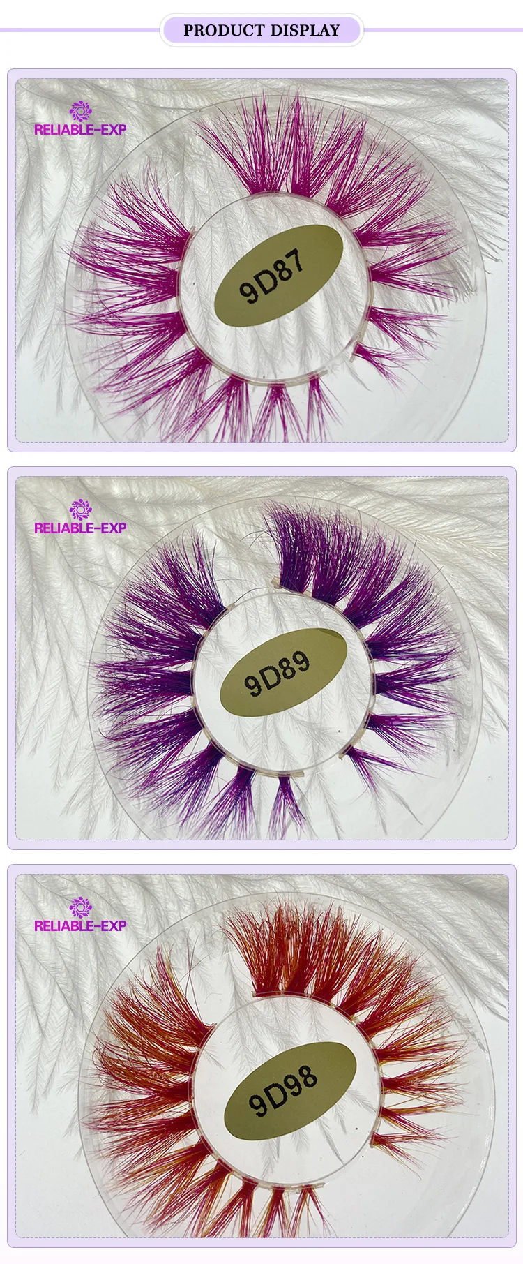 mink lashes eyelashes professional beautiful 9d color mink