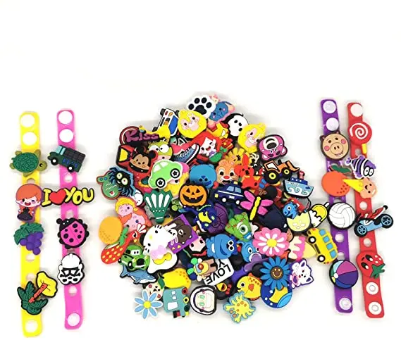 

wholesale hot classic cartoon anime pvc shoe lace charms for clog custom croc pvc shoe charms decoration, Colorful