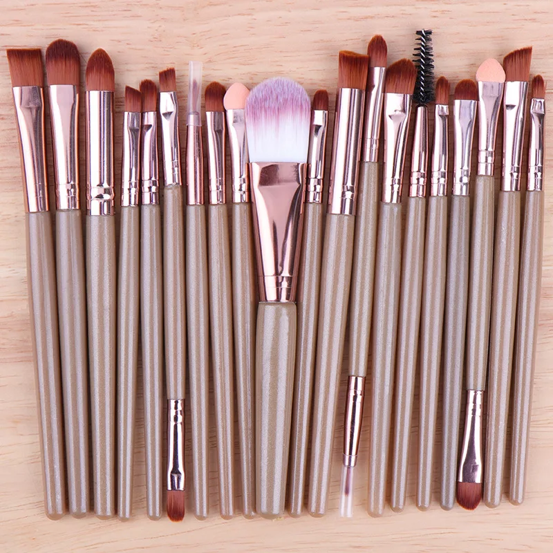 

20pcs makeup brush plastic handle brush makeup brush set new professional 20 makeup tools, Pink, red, black, purple and so on