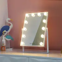 

Tabletop led make up mirror Hollywood Lighted Vanity Mirror with Touch Screen Dimmer lights