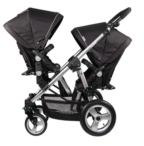 

2020 New travel system 3 in 1 luxury double baby stroller and pram for 2 kids