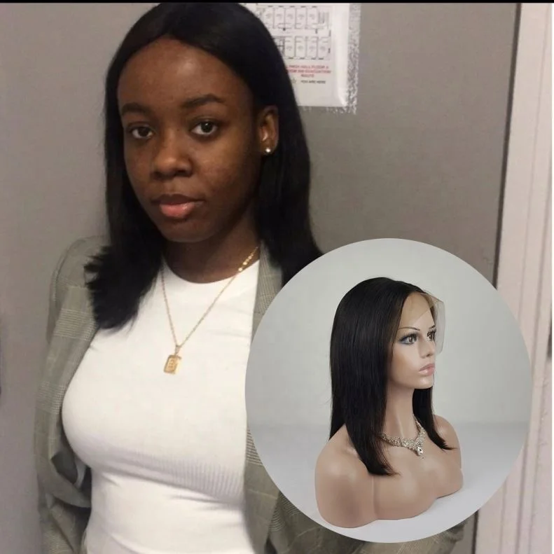 

Highknight Afro Glueless Brazilian Lace Front Wigs For Black Women,100% Short Glueless Bob Lace Front Wig Human Hair