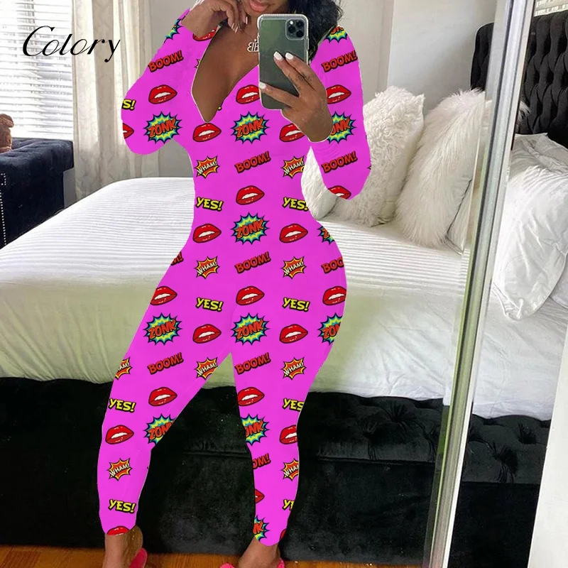 

Colory Hot Selling Cheap Sleepwear One Set Long Sleeve Women Pajamas, Customized color