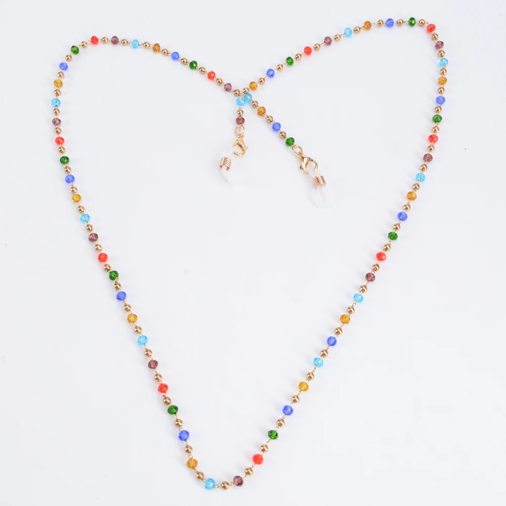 

#24 Colorful Glass Beads Sunglasses Chain Holder Eyeglasses Chain, As picture