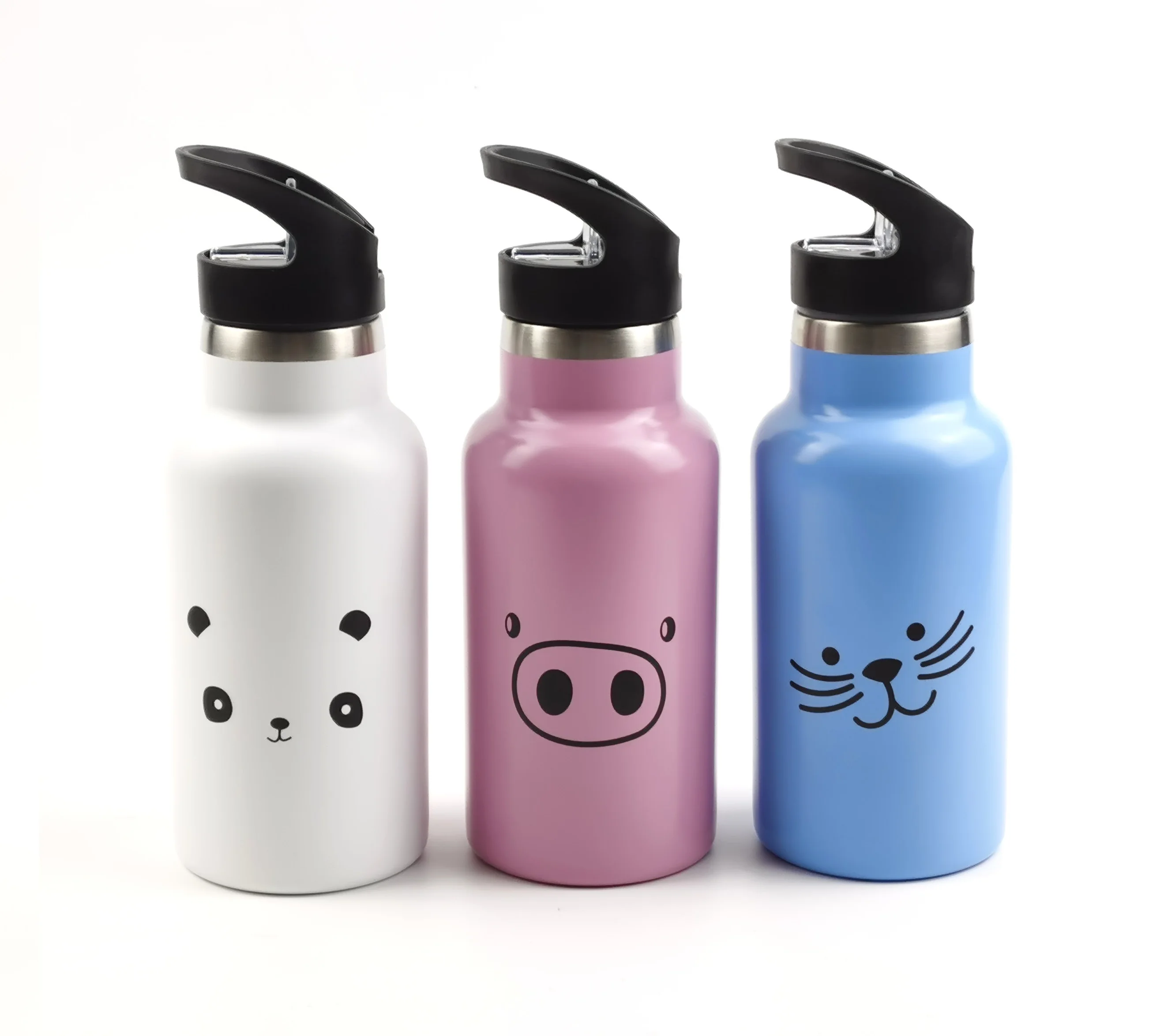 

bpa free custom stainless steel kids insulated drink water bottle with straw