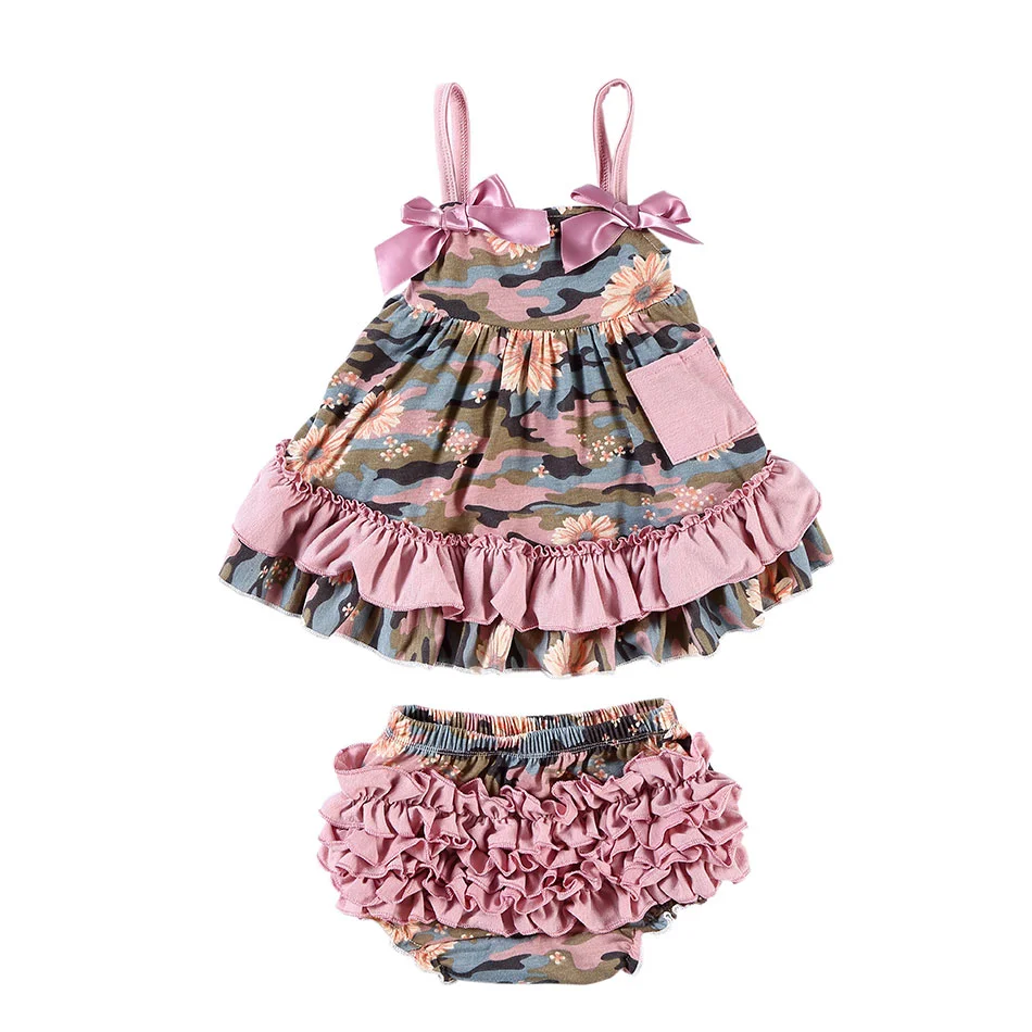 

Wholesale Bow design children Summer clothes girls Baby Clothes Set, Many colors to choose