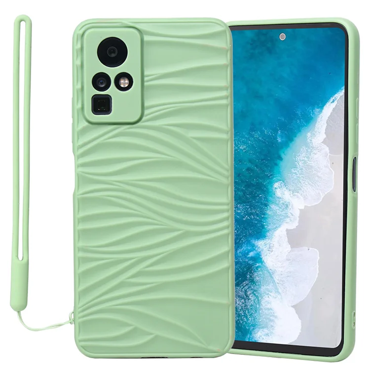 

unique design Folds texture mobile phone case  soft tpu anti-slip wave phone back cover