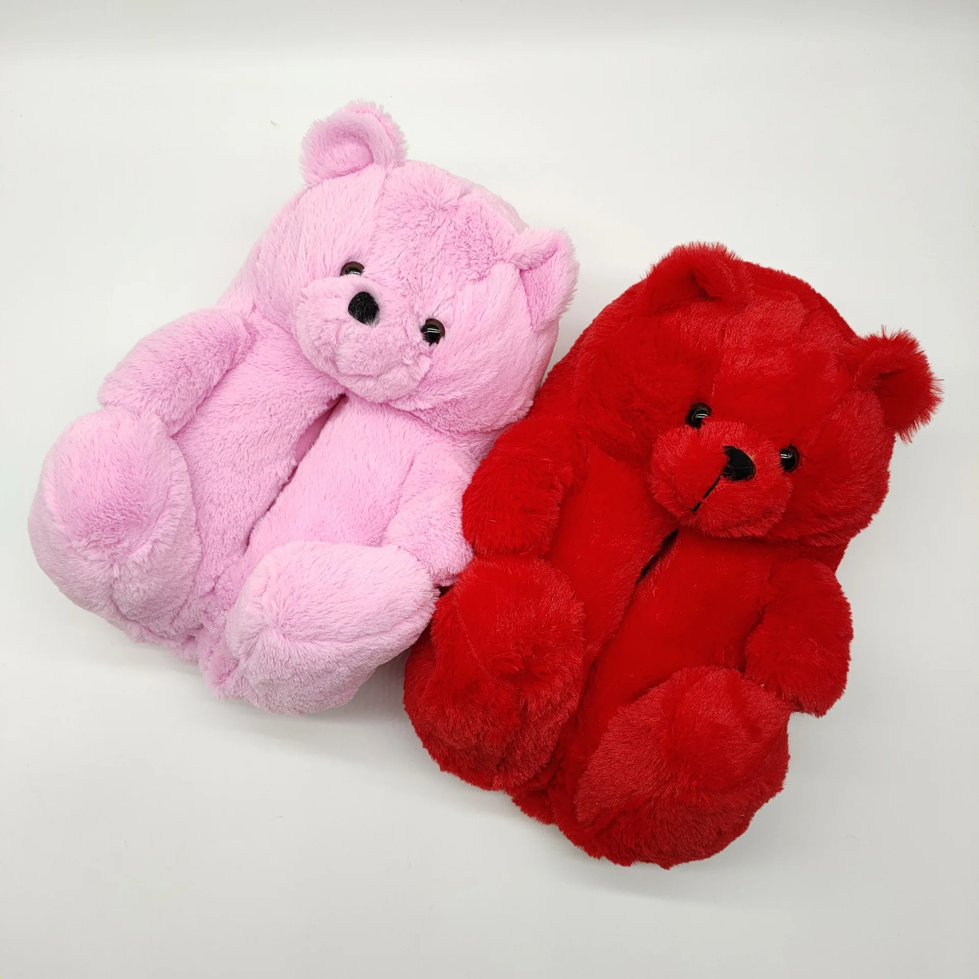 

Lovely Plush Slipper Animals Fur Bear Slippers, 6 colors