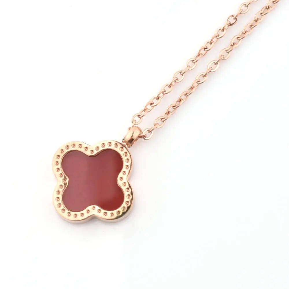 

Four Leaf Clover for Women Dropshipping Shell Design Necklace Jewelry Woman