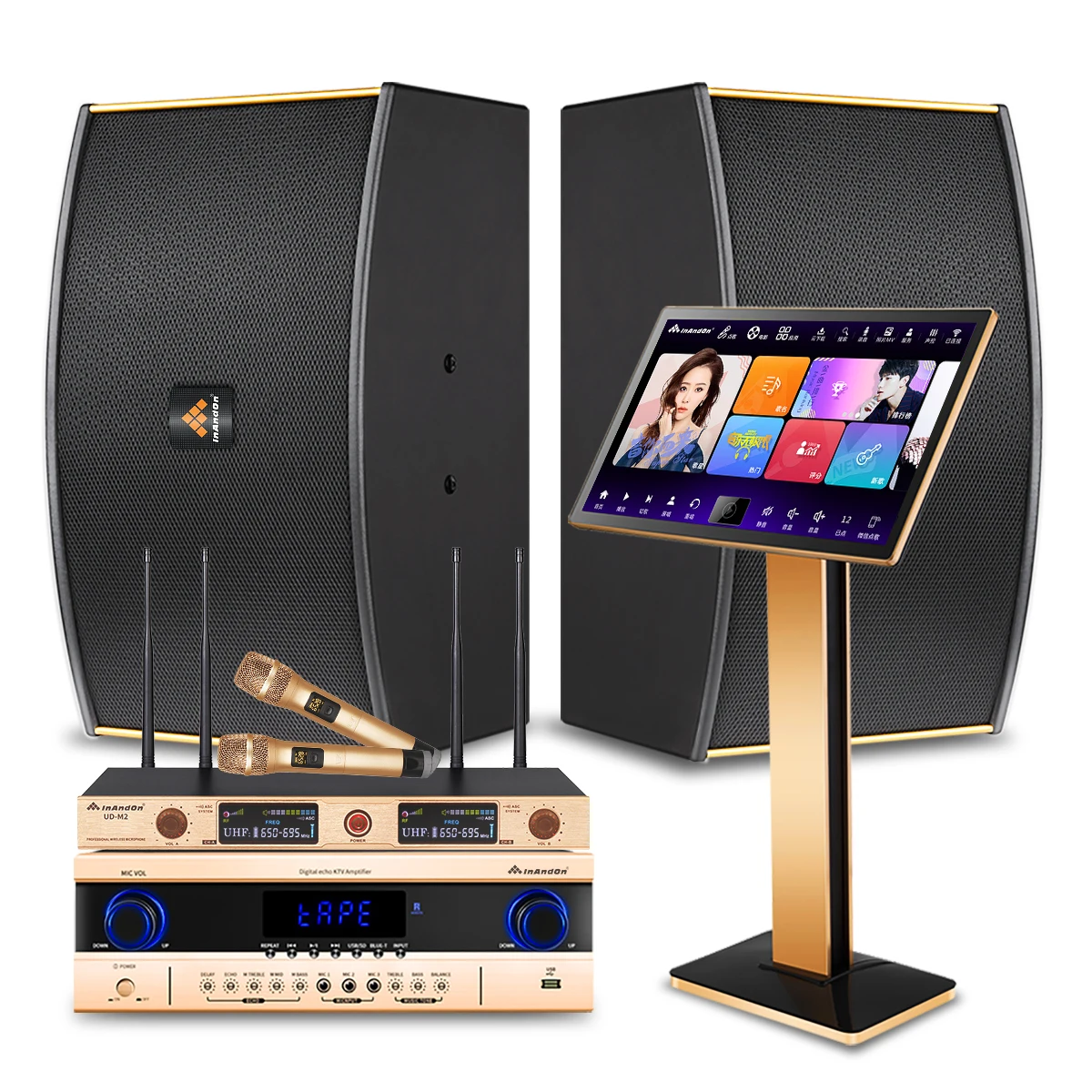 

InAndOn KV-I3 2T Online Movie Smart Song-Selection KTV Karaoke System Set, Black