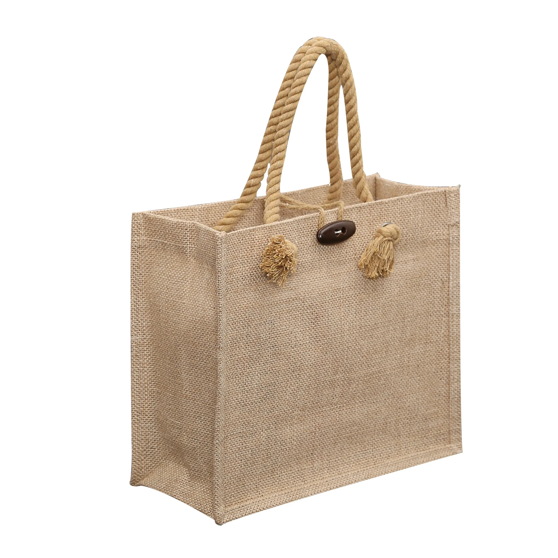 

Linen jute burlap tote bag eco friendly,extra large gift tote bag burlap wine,grocery shopping logo custom burlap tote bag