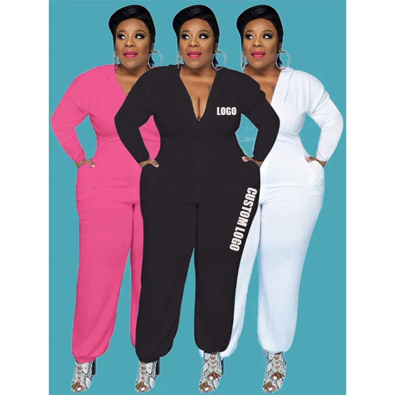 

Free shipping Hot Sale Solid Color Plus Size Jumpsuit Women's Sexy Jumpsuit, Customized color