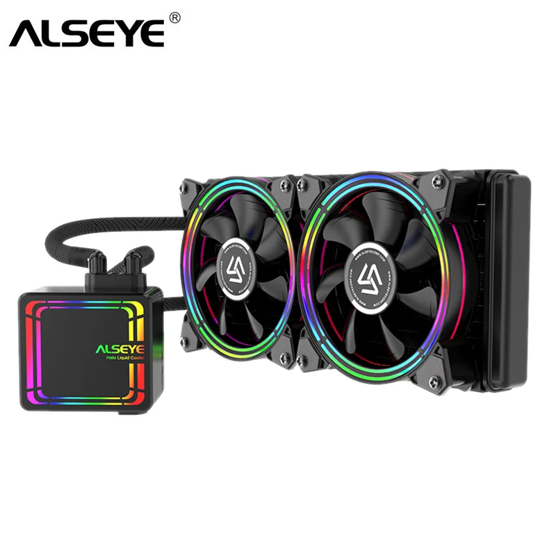 

ALSEYE H240 Water Cooler RGB Cooling Fan CPU Integrated Liquid Cooling Cooler For LGA 775/115x/1366/2011/AM2/AM3/AM4