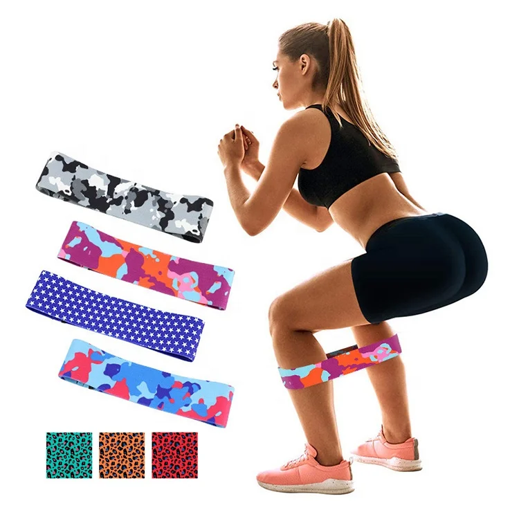 

Soft Non Slip Mini Loop Glute Hip Booty Fabric Resistance Bands/ Peach Bands