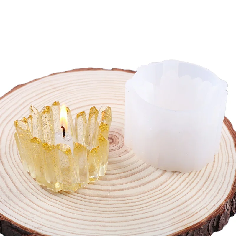 

Fusimai Diy drip mold new crystal candlestick silicone mold manual mirror