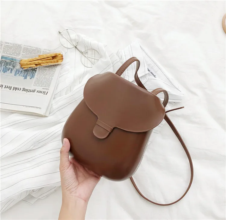 

Fashion New Korean Shoulder Bag Pu Leather Mini Shell Shape Designer Crossbody Bags for Women