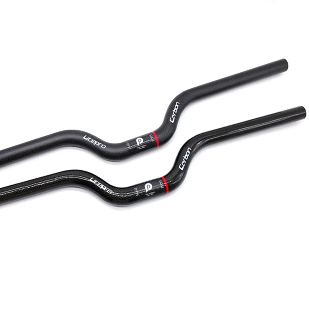 

Litepro Bicycle Carbon Fiber M Handlebar Parts Folding Bike Ultralight Swallow Handle Bar For Brompton  Bike Parts