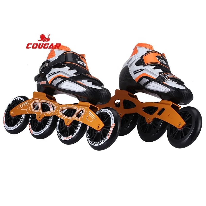 

Professional Handmade 110Mm Carbon Fiber Inline Speed Skates Wheel, Black/yellow, orange