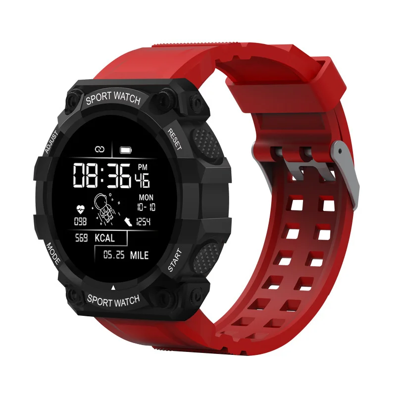 

FD68S Smart Watch Men's Women's Smartwatch Heart Rate Blood Pressure Monitor Fitness Tracker Sports Watches Band For IOS Android, Red