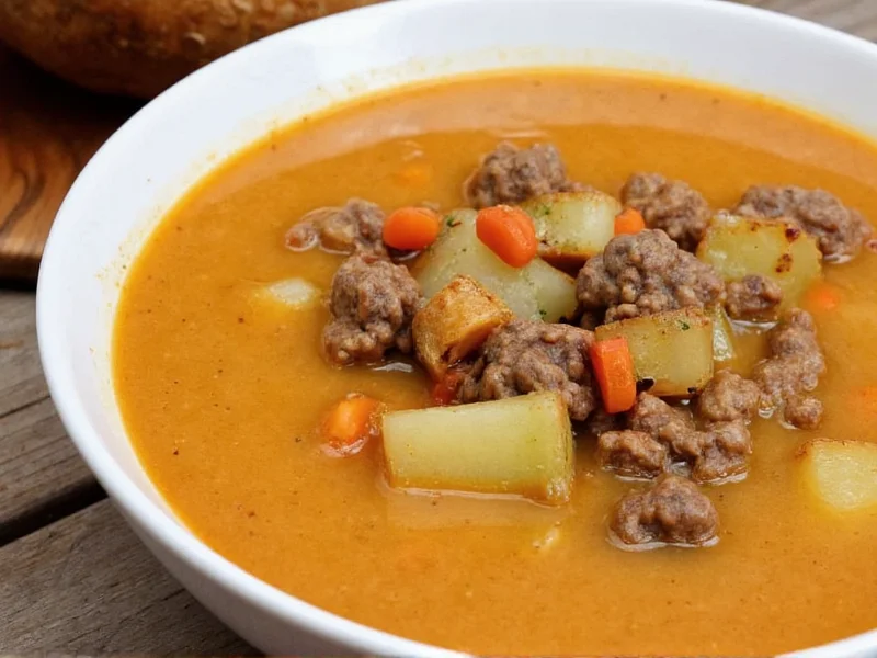 Easy Hamburger Potato Soup Recipe: Creamy & Comforting