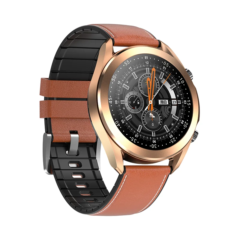 

Smart Watches Wholesale 2022 Smart Watch With Calls Body Temperature Leather Strap Men Smartwatch Reloj Wristwatches Sport Watch