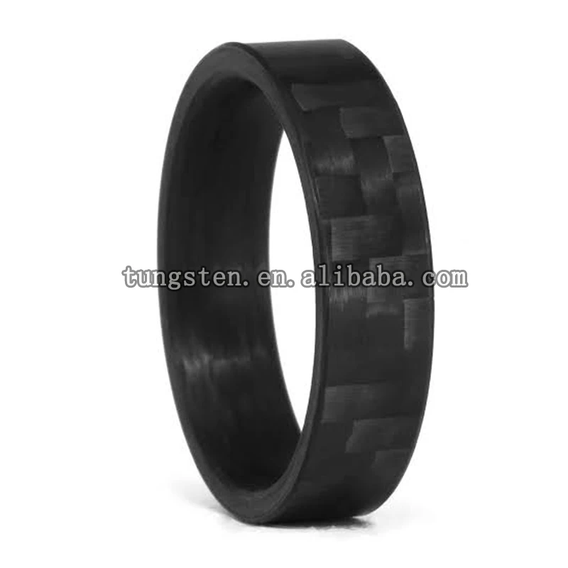 6mm Black 100 Pure Carbon Fiber Ring For Men Buy Black Pure Carbon