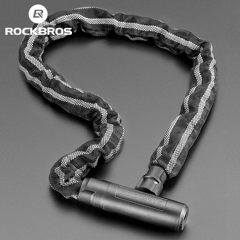 

Bike Lock 116CM Durable Key Motorcycle Zinc Alloy Anti-theft Reflective Bike Lock Safety Chain Lock