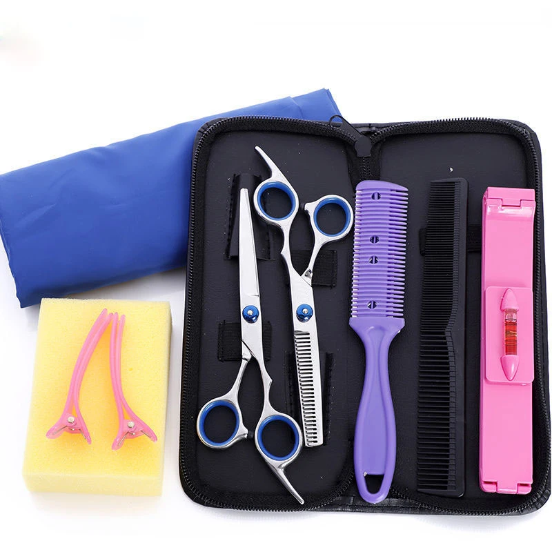 

Barber Scissors Salon Shears New Fashion Customized Hair Steel Stainless Style Beauty Sharp Rubber handle cutiing set